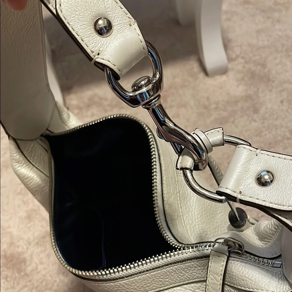 Coach Cream Leather Hobo Bag